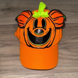 Disney Parks Mickey Ears Glow in the Dark Halloween Pumpkin Hat